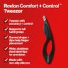 Revlon Comfort and Control Tweezer, Easy to Use Eyebrow Tool with Wide Grip, Stocking Stuffer for Women & Men, 1 count view 4