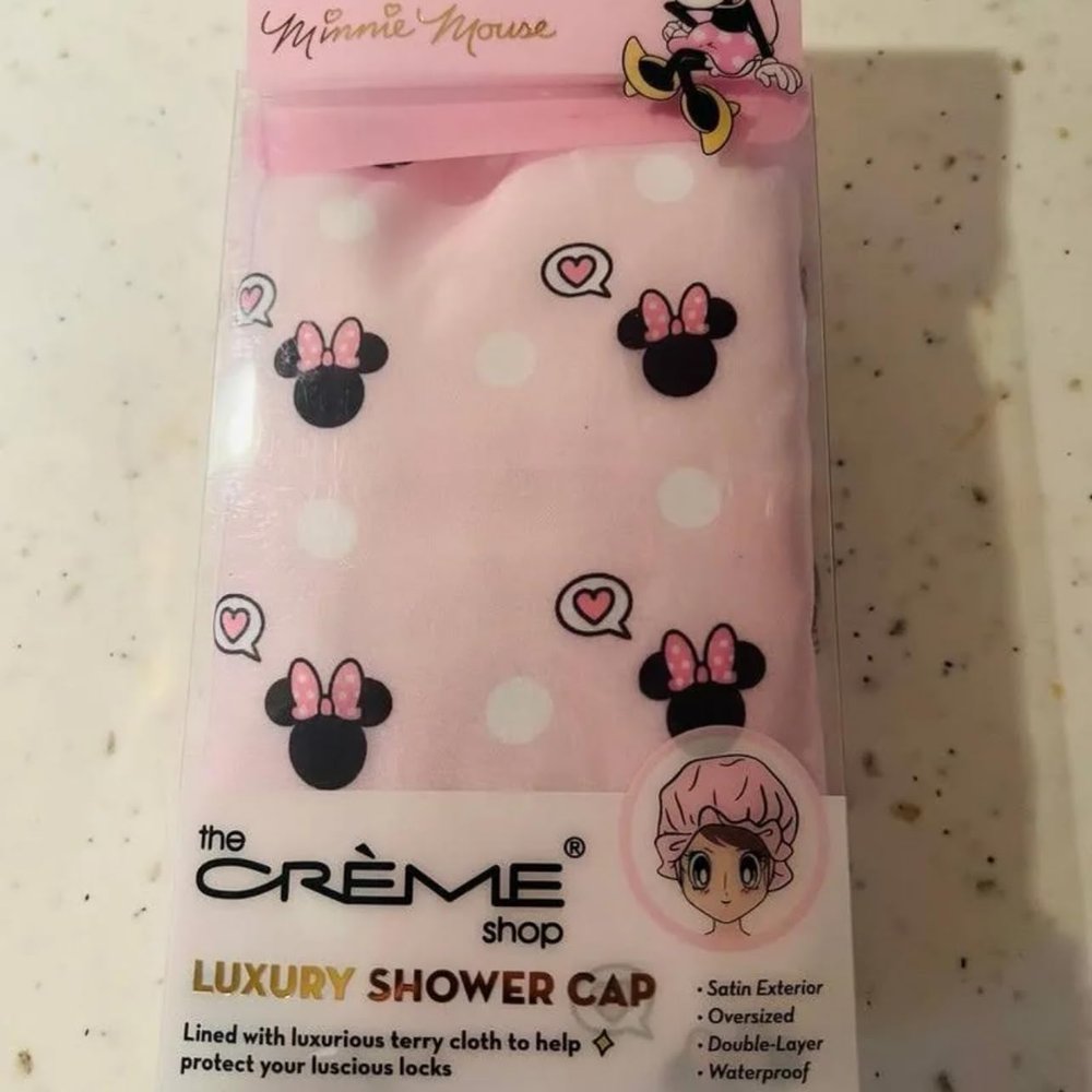 The Crme Shop Luxury Pink Silk Shower Cap