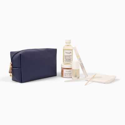 TAYLOR MADE Polish Organic Luxury Manicure Set | Organic & Safe | Time Saving | DIY Nails at Home | Gift for Her | Non-toxic | Natural Nails | Vegan | Cruelty-free | Paraben-free (Navy)