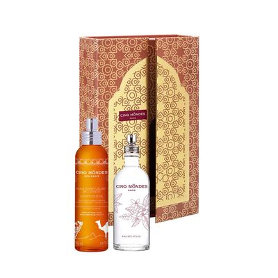 Cinq Mondes Open Sesame 2-Piece Gift Set - A Sumptuous Argan Body Oil + Eau De L' Atlas Orange Blossom Body & Home Mist