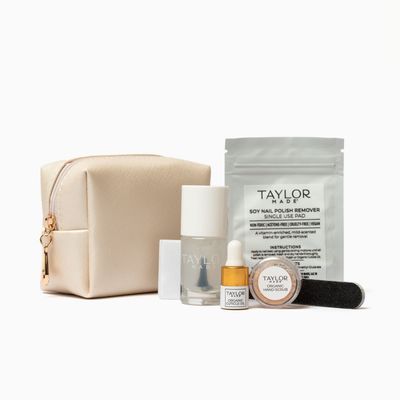 TAYLOR MADE Polish Organic Travel Manicure Set | Organic & Safe | Time Saving | Mini Manicure Set | Gift for Her | Nail Care Set | Natural Nails | Non-toxic (Ivy)
