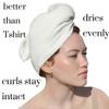 Better Than TShirt Hair Towel for Curly Hair | Handmade Organic Bamboo Viscose Not Microfiber | Plop Towel Tshirt Towels for Curly Hair Plopping Shirt Women Towel Curls Sleep in Hair Towel Wrap Turban view 2