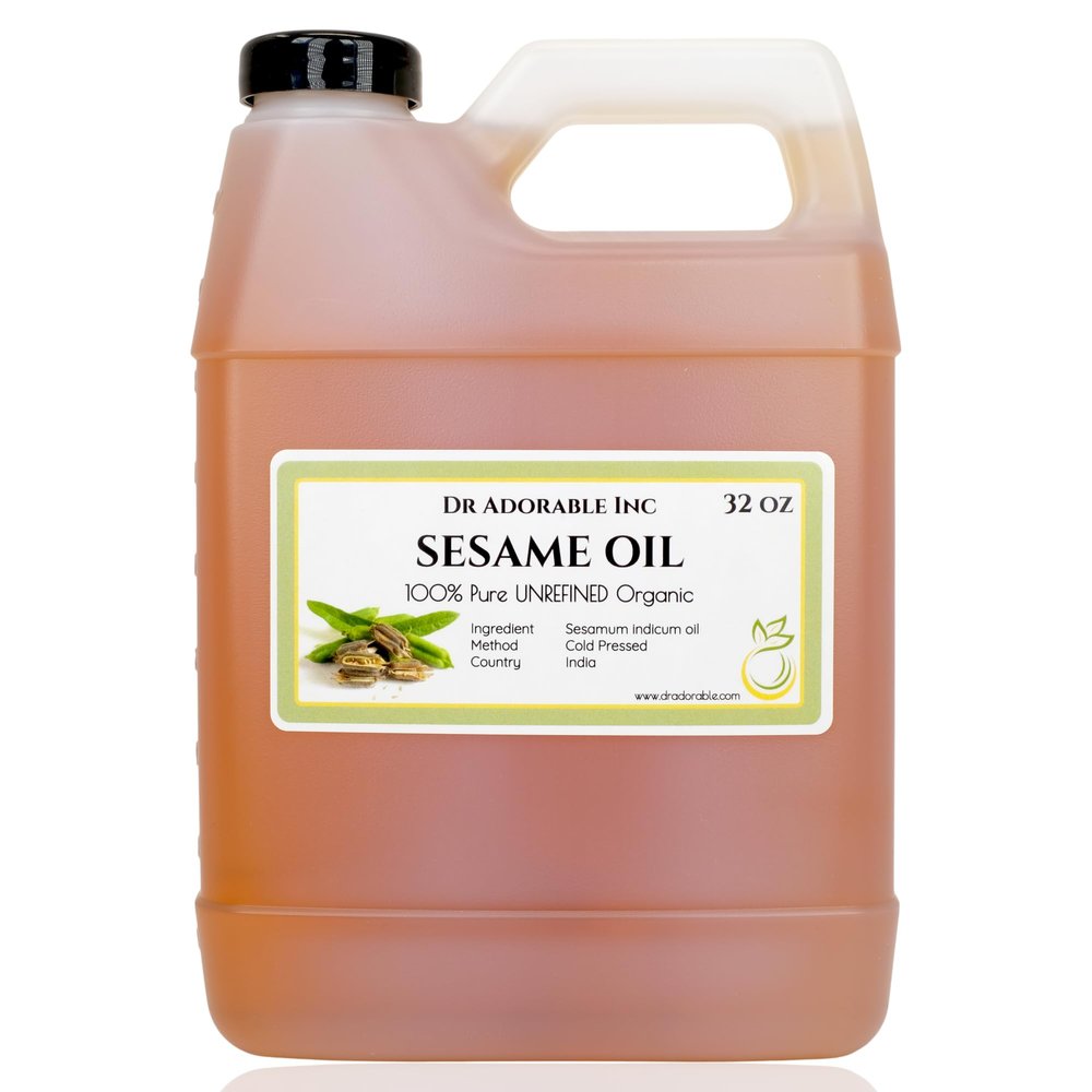 Dr Adorable - 32 oz - Sesame Seed Oil Unrefined - 100% Pure Natural Premium Organic Cold Pressed
