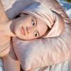 Cool Mom's Closet Pure Silk Hair Towel | Silk & Bamboo Viscose Cotton Blend | Absorbent & Frizz-Free | Handmade in FL view 4