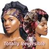 DONNA Braid Bonnet 1pc Satin Bonnet Hair Bonnet Removable & Reversible Bow Tie for Women with Long Braids, Shower Cap for Women, Dreadlock, Long Twist, Long Ponytails with VICTORIAN Pattern view 3