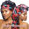 DONNA Braid Bonnet 1pc Satin Bonnet Hair Bonnet Removable & Reversible Bow Tie for Women with Long Braids, Shower Cap for Women, Dreadlock, Long Twist, Long Ponytails with LEOPARD Pattern view 3