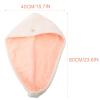 Beavorty Hair Drying Towel Wrap Ultra Absorbent Coral Fleece Cap for Fast Drying Hair Easy to Use Button Design for Reducing Frizz and Breakage for Bathing and Daily Care view 3