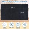 Newwiee 72 Pack Microfiber Bleach Proof Towels Bulk for Salon 18 x 30 Inch Dry Lint Free Hair Drying Hand Towels for Hair, Gym, Bath, Spa, Shaving, Barber(Black) view 2