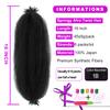 16Inch Afro Twist Hair 6Packs Springy Afro Twist Hair Crochet Braiding Hair (16 Inch (Pack of 6), 1B)   view 2
