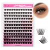 Individual Lashes 120pcs D Curl Lash Clusters Mixed Length Individual Lash Extensions Cluster Lashes DIY Lash Extension Supplies Eyelash Clusters (F1-0.07D, 10-16mm) view 1