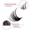 Individual Lashes 120pcs D Curl Lash Clusters Mixed Length Individual Lash Extensions Cluster Lashes DIY Lash Extension Supplies Eyelash Clusters (F1-0.07D, 10-16mm) view 3