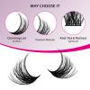 Individual Lashes 120pcs D Curl Lash Clusters Mixed Length Individual Lash Extensions Cluster Lashes DIY Lash Extension Supplies Eyelash Clusters (F1-0.07D, 10-16mm) view 4
