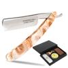 Straight Razor Shaving Kit Gold Dollar Acrylic Handle Retro Shaving For Men & Barber Shaving Ready Without Stabilizer view 1