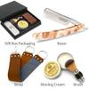 Straight Razor Shaving Kit Gold Dollar Acrylic Handle Retro Shaving For Men & Barber Shaving Ready Without Stabilizer view 2