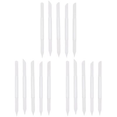 FOMIYES 15pcs Crystal Glass Nail Files Set Cylinder-Shaped Nail for Manicure Cuticle Care Lightweight Portable for Travel for Natural