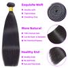 10A Straight Bundles with Closure Human Hair (24 26 28 + 22) Brazilian Straight Human Hair Bundles with Closure 100% Unprocessed Virgin Remy Straight Hair Weave 3 Bundles with Closure view 4
