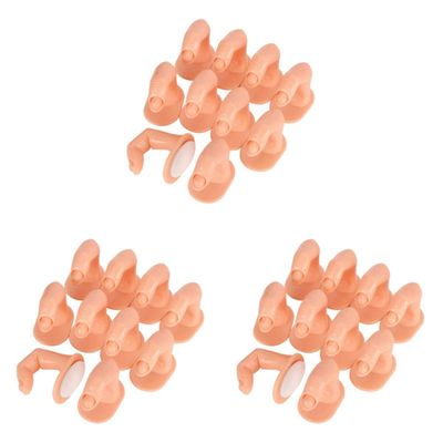 FRCOLOR 3sets Nail Art Practice Training Hand Manicure Training Stand No Nails Reusable for Types 10pcs*3