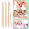 Noverlife 500PCS Orange Wood Nail Sticks, Double Sided Cuticle Pusher Remover, Disposable Cuticle Sticks for Manicures & Pedicures, Wooden Nail Art Cuticle Pusher Remover Set for Home & Salon Manicure view 3