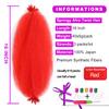 16Inch Afro Twist Hair 3Packs Springy Afro Twist Hair Crochet Braiding Hair (16 Inch (Pack of 3), Red)  view 2