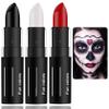 3Pcs Face Body Nose Paint, Clown Makeup Cream-Blendable Sticks, Waterproof Eyeblack Stick Blendable Long Lasting Professional SFX Cosplay Festival Stage Halloween Makeup view 1