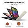 SZDYM Strong 4-layers Empty magnetic palette book paletteWhite wood grain+1pcs Makeup Depotting Spatula+50pcs Round Metal Stickers+50pcs Square Metal Stickers view 4