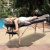 Topeakmart Portable Massage Table Lash Bed Tattoo Table Beauty Folding Bed with Headrest/Armrest/Hand Pallet Adjustable view 2