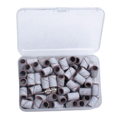 100* Nail Sanding Bands Drill Bits File Polish Remover Manicure Tool