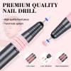 SAVILAND Electric Nail Drill  (Coreless Motor) Rechargeable Nail File Matte Nail D rill Machine 35000RPM with 9 Nail Drill Bits for Acrylic Gel Nails Removal Manicure Pedicure for Salon Home, Pink view 3