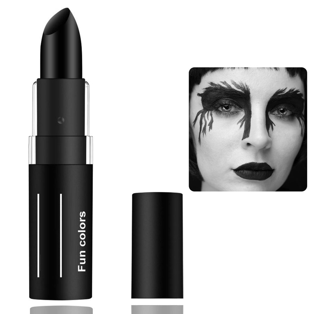 Face Body Nose Paint Stick, Clown Makeup Black Cream-Blendable, Waterproof Eyeblack, Long Lasting Professional SFX Cosplay Festival Stage Halloween Makeup
