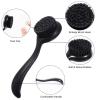 2 Pcs Large Facial Cleansing Brush Charcoal Bristles Black, Ooloveminso Manual Face Brushes for Deep Cleansing and Exfoliating, Face Scrubber to Massage, Pore Exfoliation, Makeup Remove and Skin Care view 2