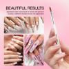 PANA Pure Kolinsky Hair Acrylic Nail Brush - Oval Crimped Shape Silver Ferrule with Clear Acrylic Handle (Size 6) view 4