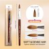 PANA Pure Kolinsky Hair Acrylic Nail Brush - Oval Crimped Shape Silver Ferrule with Mahogany Wood Handle (Size 6) - for Acrylic Nail Application, Nail Extension, Manicure Salon Beginner & Professional view 3