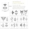 Roarhowl Metallic sparkle temporary tattoos, gold, silver, suitable for all skin tones (silvery 4) view 2