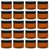 TUZAZO 4 Oz Amber Plastic Cosmetic Jars Leak Proof Small Container with lids for Cream, Lotion, Powder, Ointments, Beauty Products, 24 Pcs view 1
