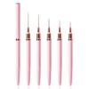 Nail Art Liner Brushes - Eptbsdu 5PC Nail Art Brush for Long Lines, Liner Brush UV Gel Polish Painting Nail Design Brush Metal Handle Nail Drawing Pens, Sizes 7/9/11/15/25mm view 1
