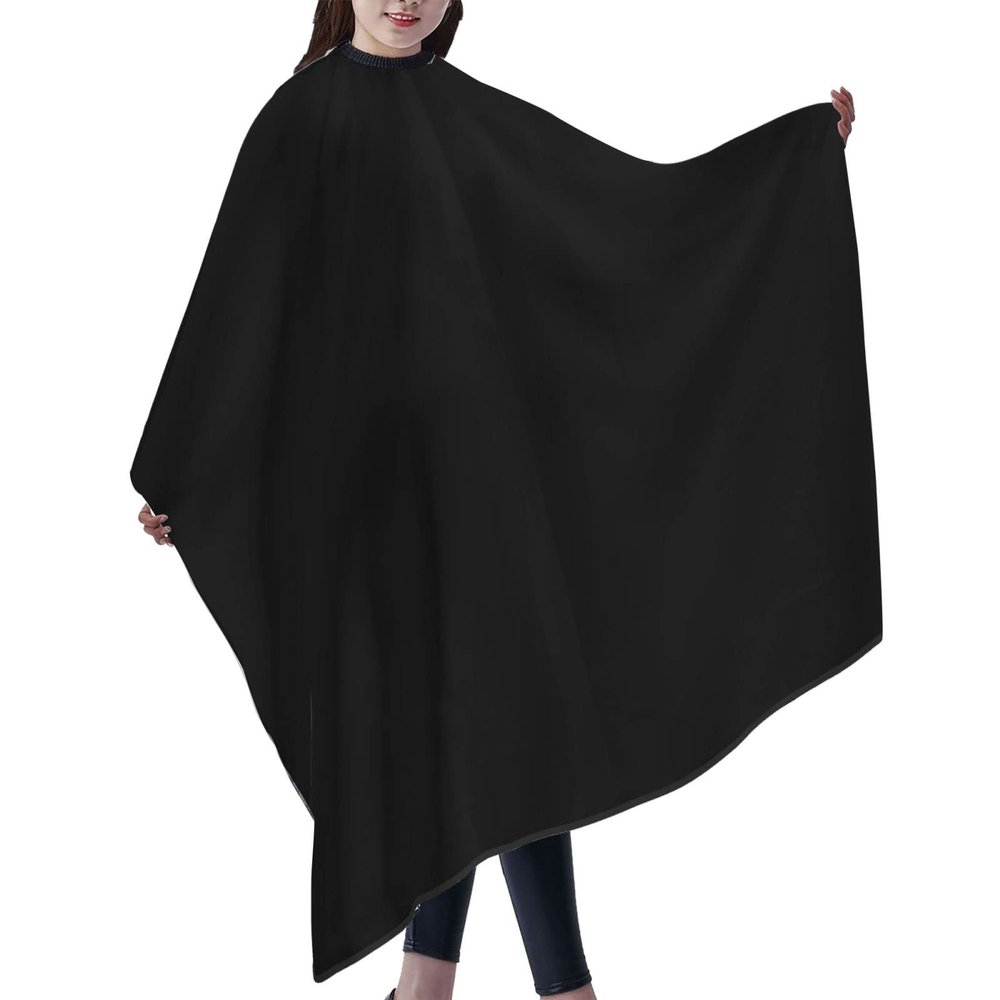 Custom Barber Cape Personalized Logo Text Photo Professional Hair Cutting Cape Customized Haircut Salon Cape for Hairdresser Styling & Home, 1 PCS Black Adult Size