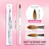 PANA Pure Kolinsky Hair Acrylic Nail Brush - Oval Crimped Shape Silver Ferrule Clear Acrylic Handle (Size 12) - Nail Extension Manicure Pedicure Salon Beginner & Professional view 3