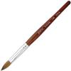 PANA Pure Kolinsky Hair Acrylic Nail Brush - Oval Crimped Shape Silver Ferrule with Mahogany Wood Handle (Size 14) view 1