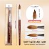 PANA Pure Kolinsky Hair Acrylic Nail Brush - Oval Crimped Shape Silver Ferrule with Mahogany Wood Handle (Size 14) view 3