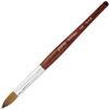 PANA Pure Kolinsky Hair Acrylic Nail Brush - Oval Crimped Shape Silver Ferrule with Mahogany Wood Handle (Size 8) view 1