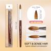 PANA Pure Kolinsky Hair Acrylic Nail Brush - Oval Crimped Shape Silver Ferrule w/Clear Acrylic Handle (Size 10) - Nail Extension Manicure Pedicure Salon Beginner Professional view 3