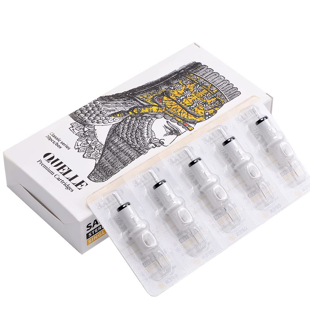 OTBK Tattoo Cartridge Needles20pcs,21RM Tattoo Cartridges Professional Disposable Tattoo Needle Cartridge Sterilized Tattoo Needles Safe Cartridge Needles(1221RM)