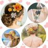 Ahoney 20 Pieces Tropical Flowers Hair Clips for Women Girls, Hawaiian Artificial Flower Hair Barrettes Chiffon Hair Pins Hair Accessories for Beach Luau Party Hairstyles Decor (Green) view 2