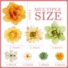 Ahoney 20 Pieces Tropical Flowers Hair Clips for Women Girls, Hawaiian Artificial Flower Hair Barrettes Chiffon Hair Pins Hair Accessories for Beach Luau Party Hairstyles Decor (Green) view 4