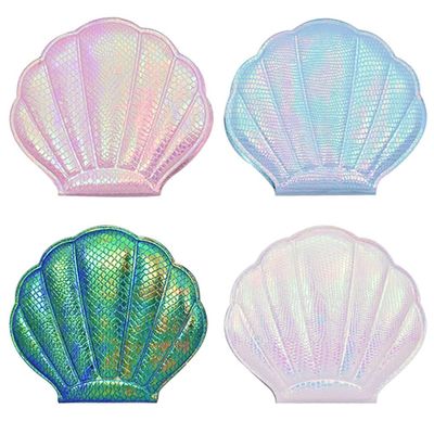 Beavorty 4pcs Double-Sided Compact Makeup Mirrors Shell Design Adorable Handheld Mirrors for Travel and Everyday Use Lightweight and Stylish Cosmetic Accessories