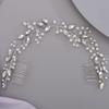 BERYUAN Hair Vine for Women Bridal Hair Comb for Bride Pearls Crystal Hair Comb Slide SILVER view 1