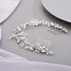 BERYUAN Hair Vine for Women Bridal Hair Comb for Bride Pearls Crystal Hair Comb Slide SILVER view 3