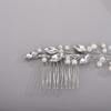 BERYUAN Hair Vine for Women Bridal Hair Comb for Bride Pearls Crystal Hair Comb Slide SILVER view 4
