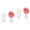 4 Pcs Rose Bath Flower Mesh Body Poufs Cleaning Sponge Exfoliating Bath Sponge Luffa Pouf Shower Ball Sponge Ball Shower Sponge Miss White Flower or Loofah view 1