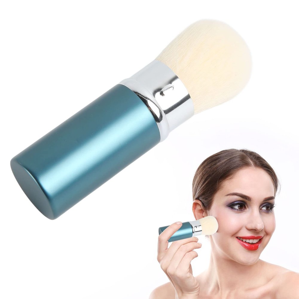 Retractable Makeup Brush, with Cover Soft Hair Smear Evenly Blush Brush for Blush Eyeshadow Concealer
